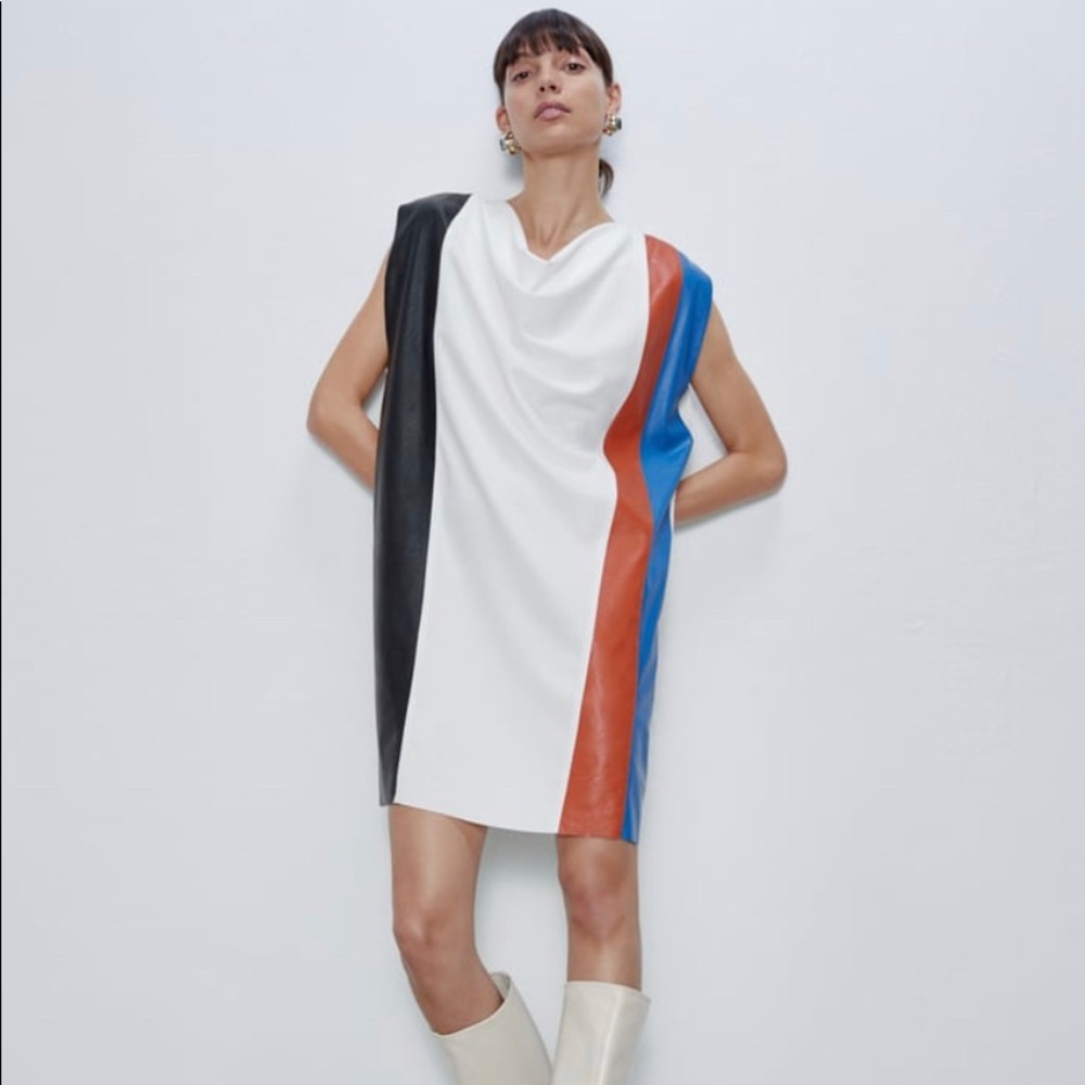 Never worn Zara Color Block Dress